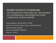 Ehlers-Danlos Syndrome presentation
